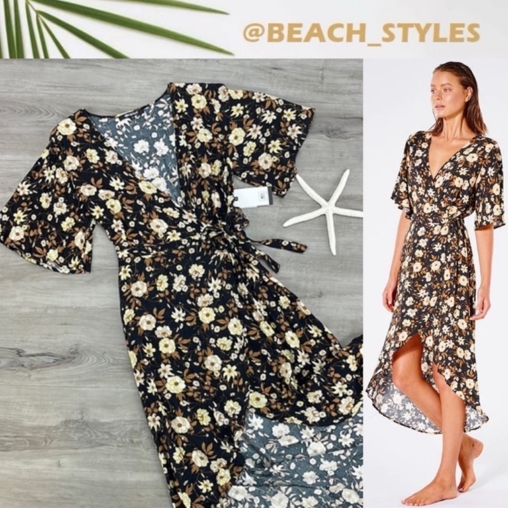 🔆RIP CURL🔆 SUNSET HAZE WRAP DRESS - Picture 1 of 11